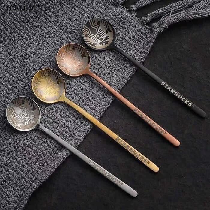 [ GIẢM NGAY 50%] SET 4 THÌA MUỖNG UỐNG CÀ PHÊ STARBUCK