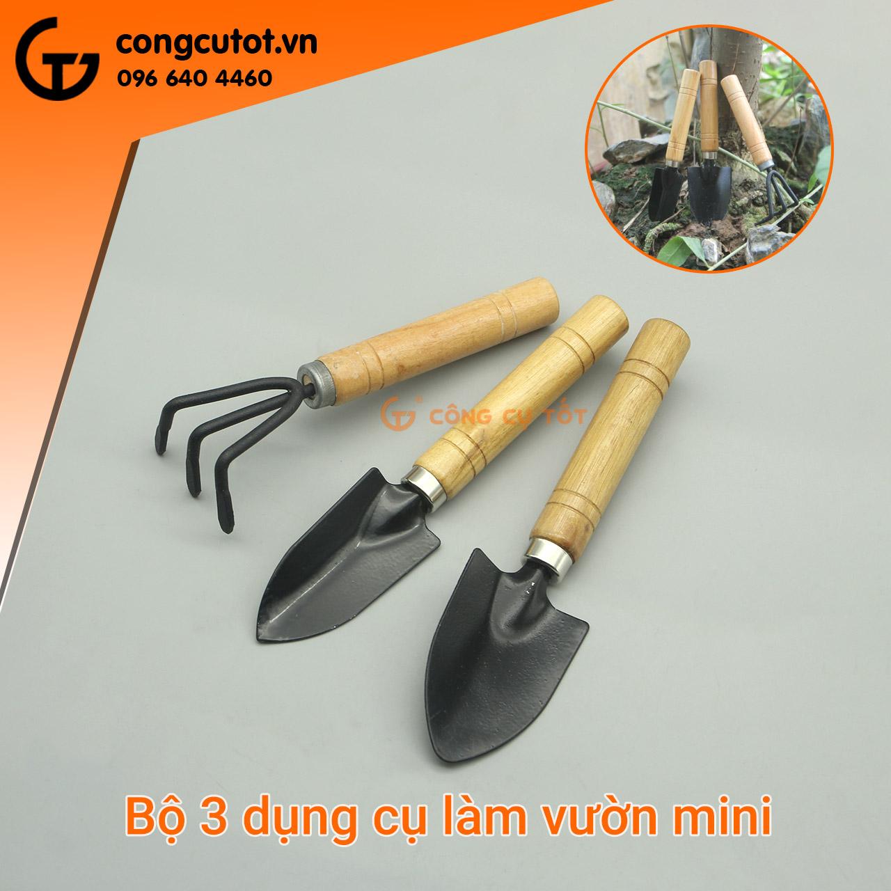 Bộ 3 món dụng cụ làm vườn mini