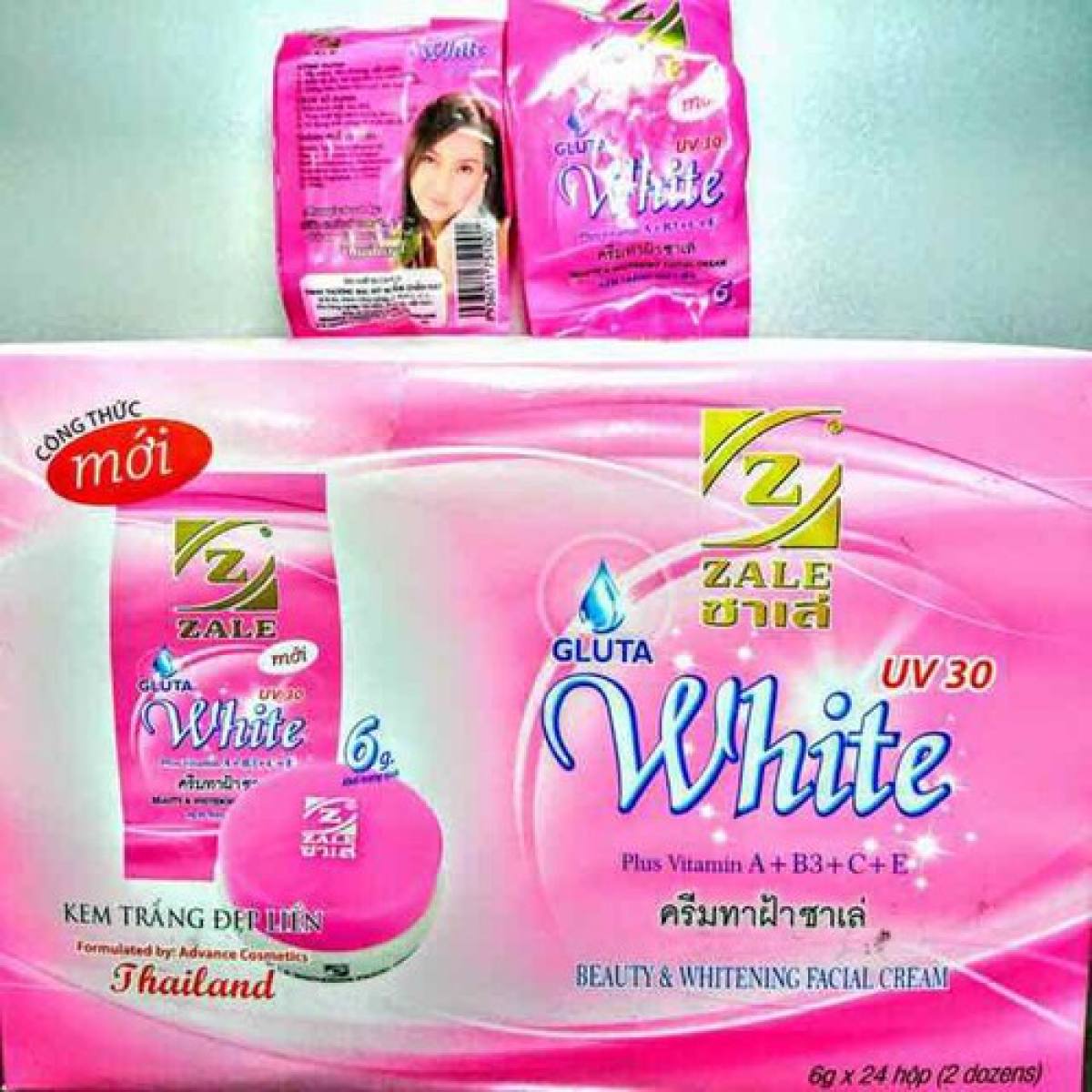 Kem zale thái lan nắp hồng lố 24 hộp