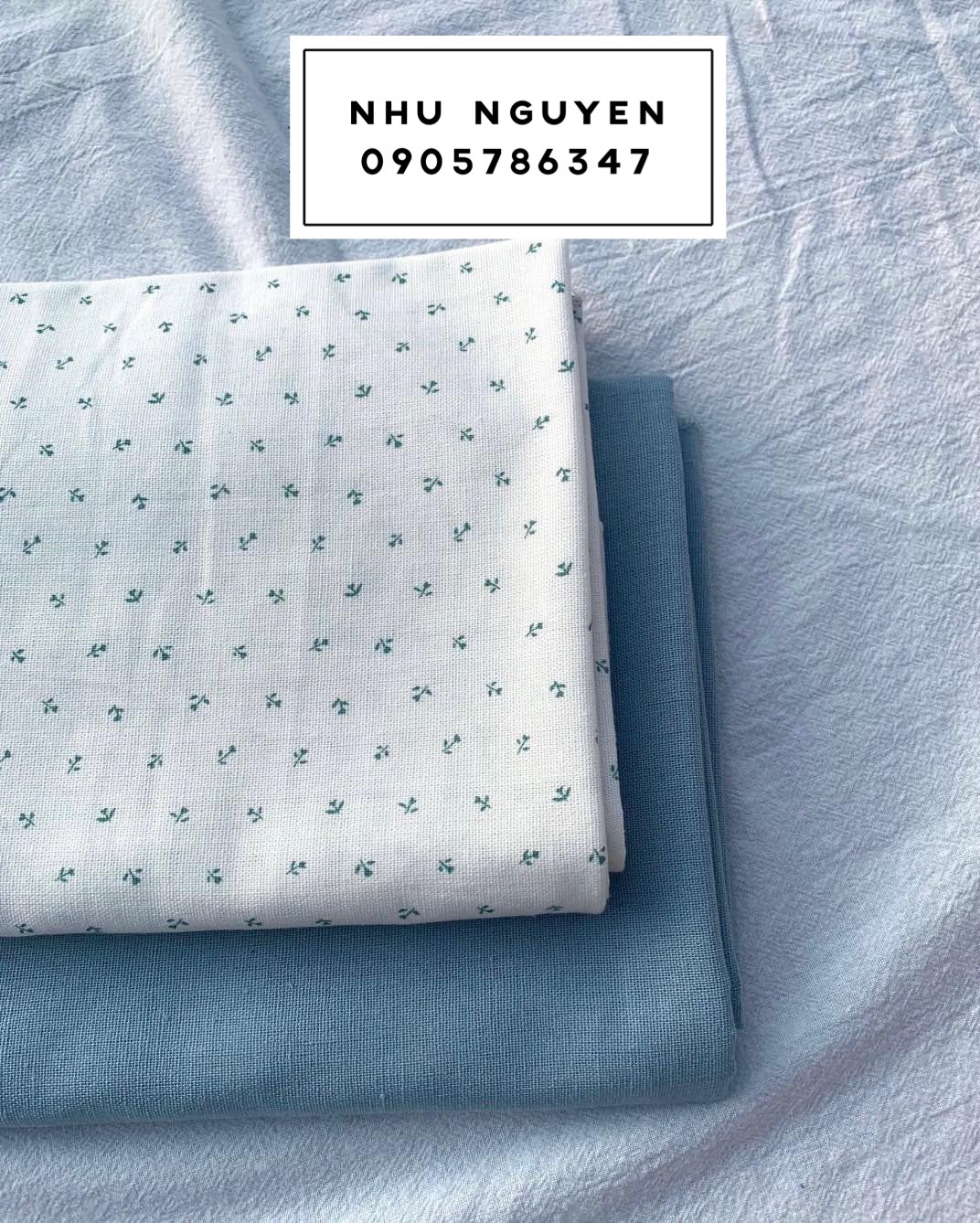 Vải Linen Bột In Hoa Bản Thiết Kế