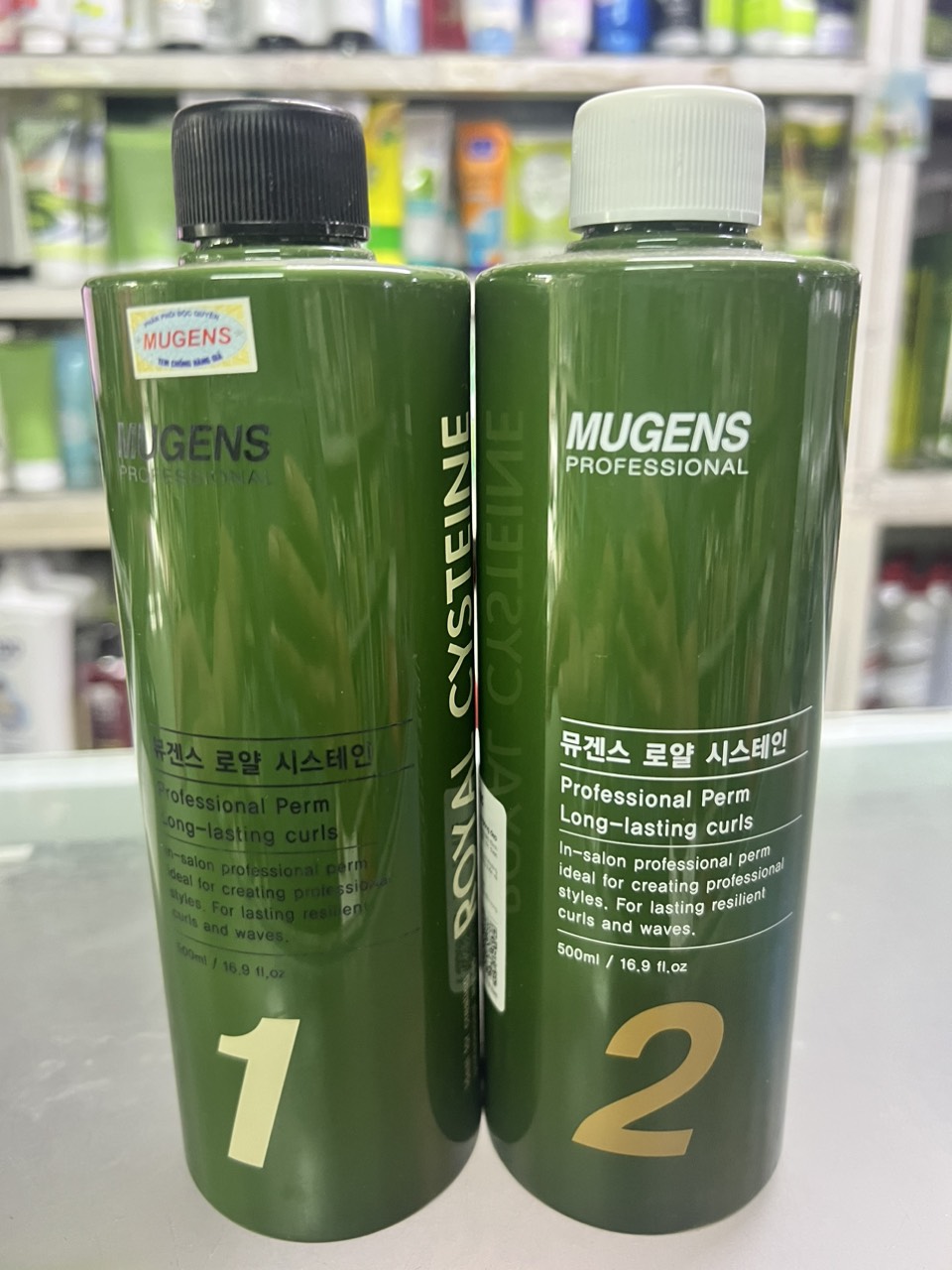 Thuốc Uốn Tóc Xoăn Lạnh Thảo Dược Nhiều Dưỡng Chất Mugens Royal Cysteine 500ml x2