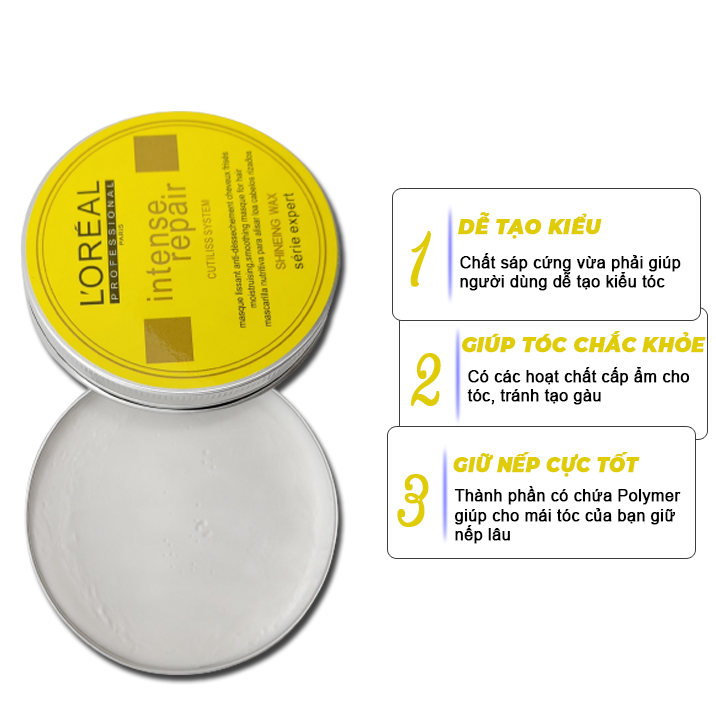 Sáp Vuốt Tóc Nam L'ORÉAL 200gr mùi thơm nam tính, giữ nếp tóc