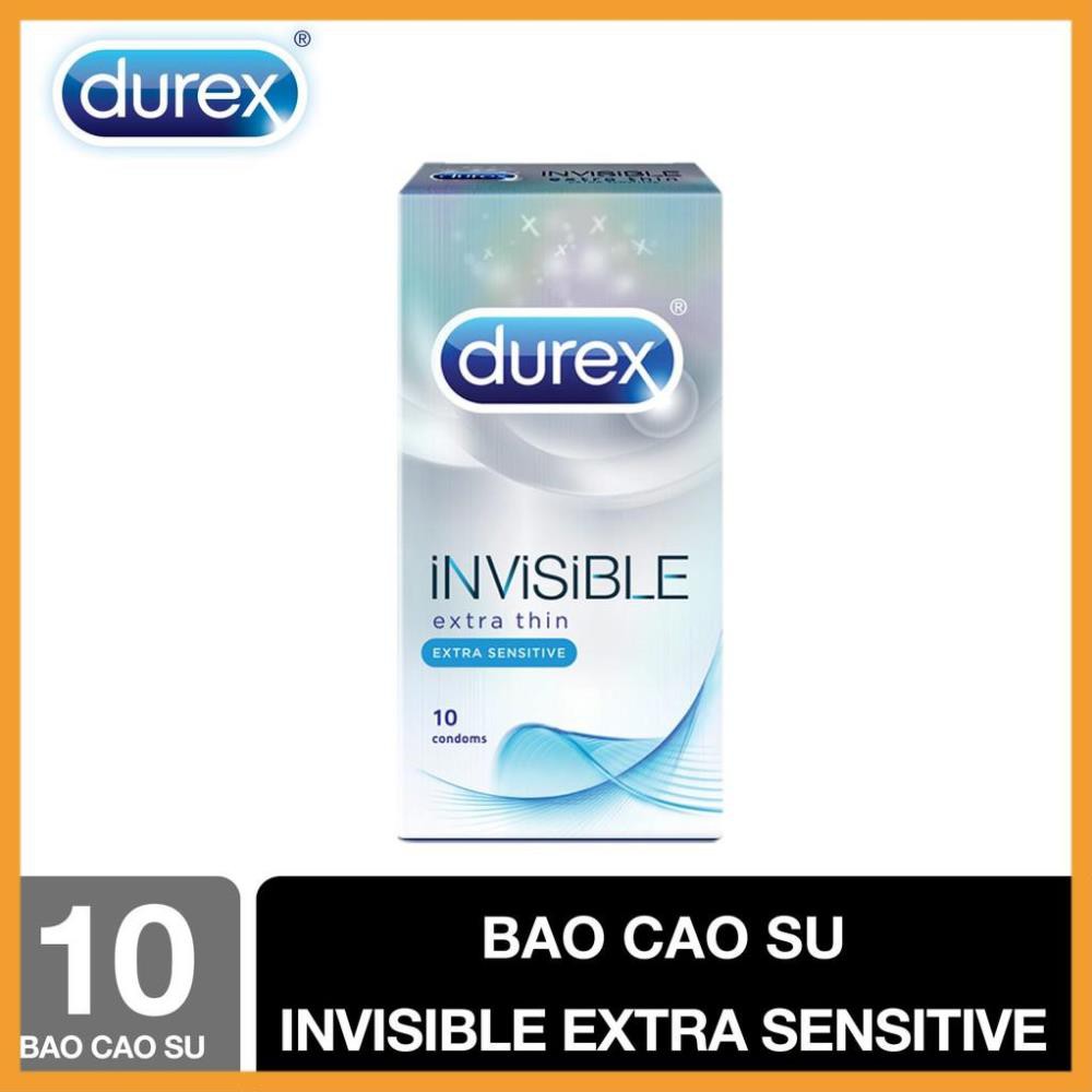[ HÀNG CHÍNH HÃNG] Bao cao su Durex Invisible 10 bao