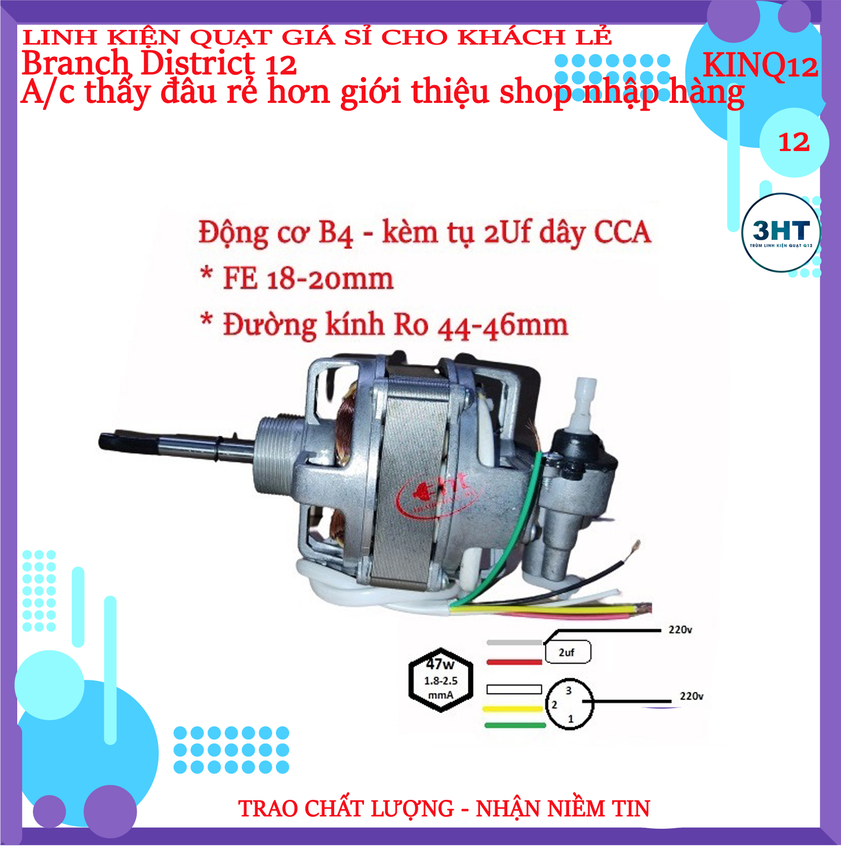 ĐỘNG CƠ QUẠT B4