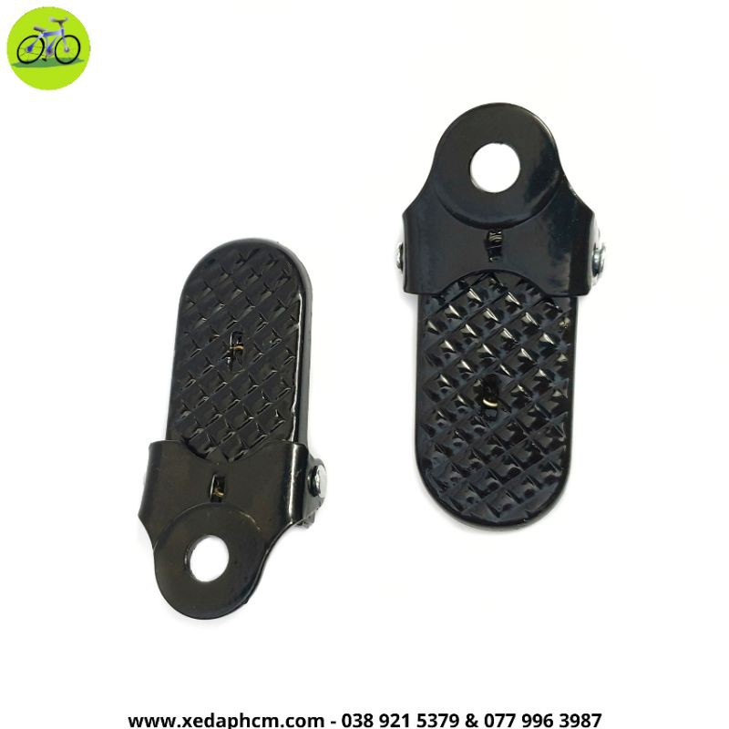 [HCM]Gác để chân gấp xe đạp thép sơn màu đen