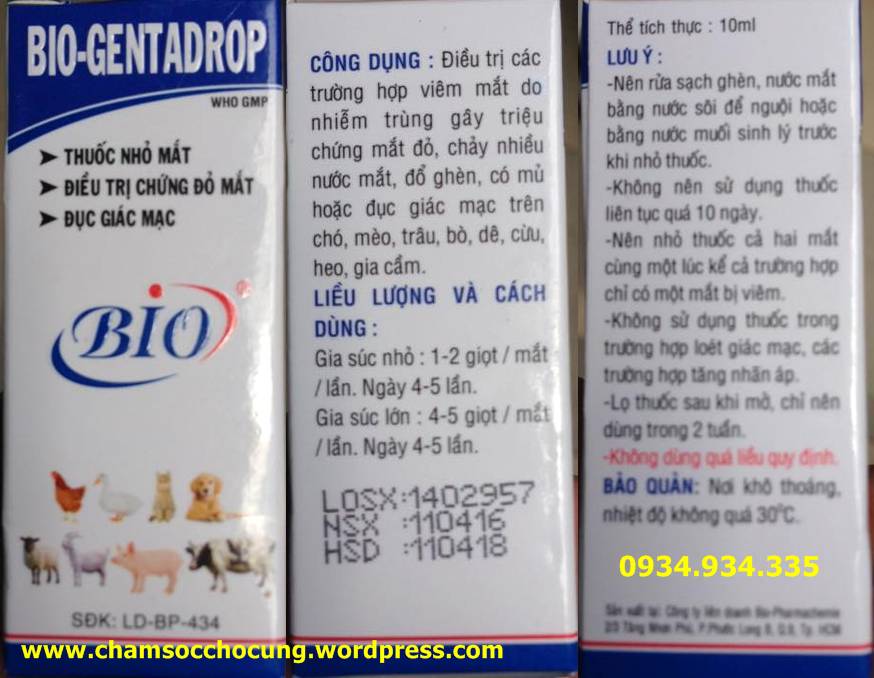 nhỏ mắt cho chó mèo Bio