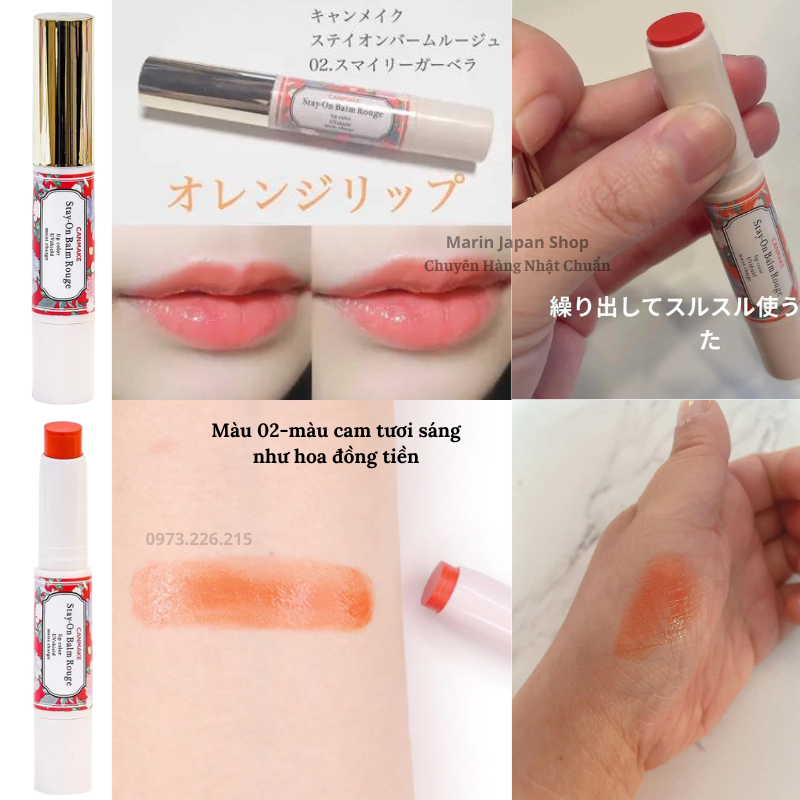 Son Dưỡng có màu -Stay-On Balm Rouge hãng Canmake Nhật Bản