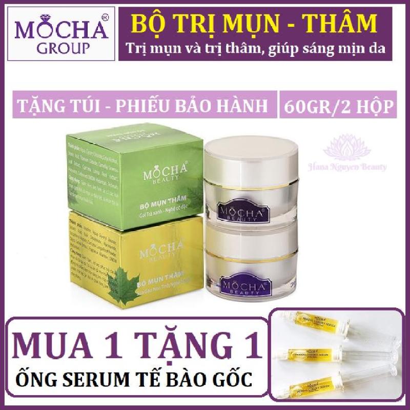 BỘ MỤN THÂM MOCHA - MUA 1 TẶNG 1 ỐNG SERUM TẾ BÀO GỐC MOCHA - Kem mụn và giảm thâm do mụn giá rẻ