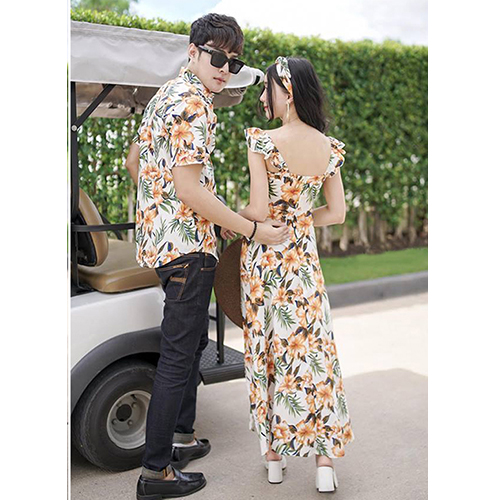 Áo váy hoa đôi đi biển cực xinh