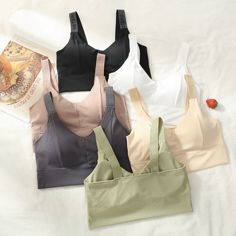 Combo 2 áo bra su tăm tập gym dây dập chữ cao cấp