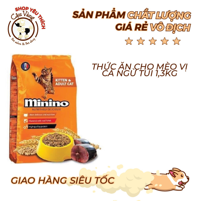 Thức ăn cho mèo Minino 1,3kg - Gói siêu tiết kiệm