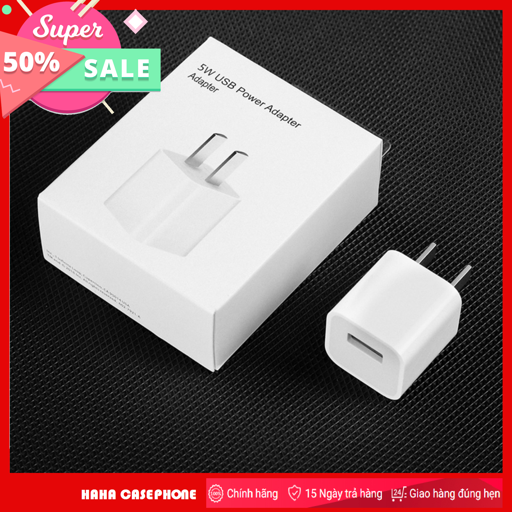 [Chính Hãng] Củ sạc, Cóc sạc cho iPod, iPad, Iphone -Bảo hành 5 tháng