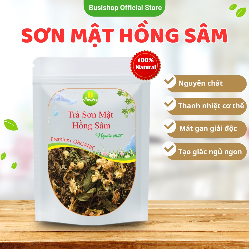 Trà sơn mật hồng sâm 150g (thơm, sạch)