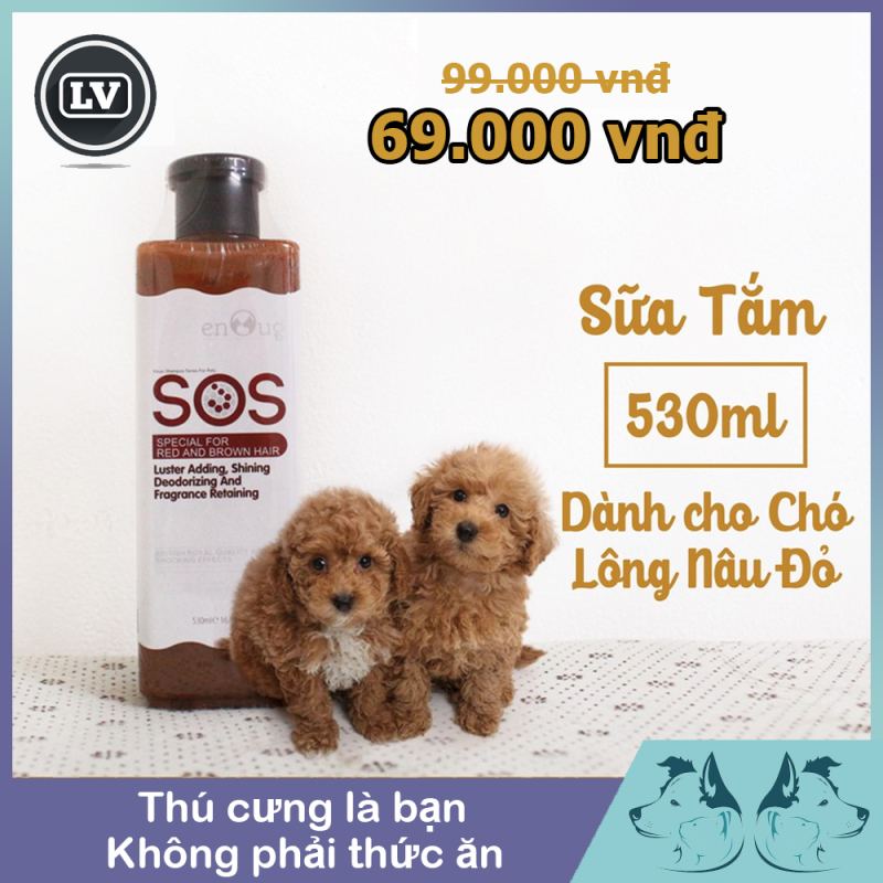 Sữa Tắm SOS Dành Cho Chó Lông Màu Nâu Đỏ 530ml - Phụ Kiện Thú Cưng Long Vũ