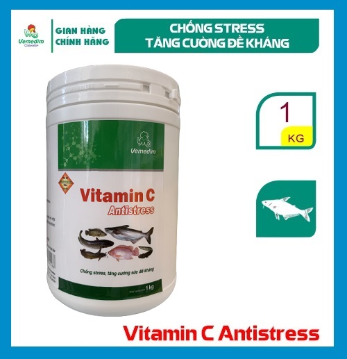 "Hoàn tiền đến 10%" Vemedim Vitamin C Antistress cá, tăng sức đề kháng, chống stress cho cá, lon 1kg
