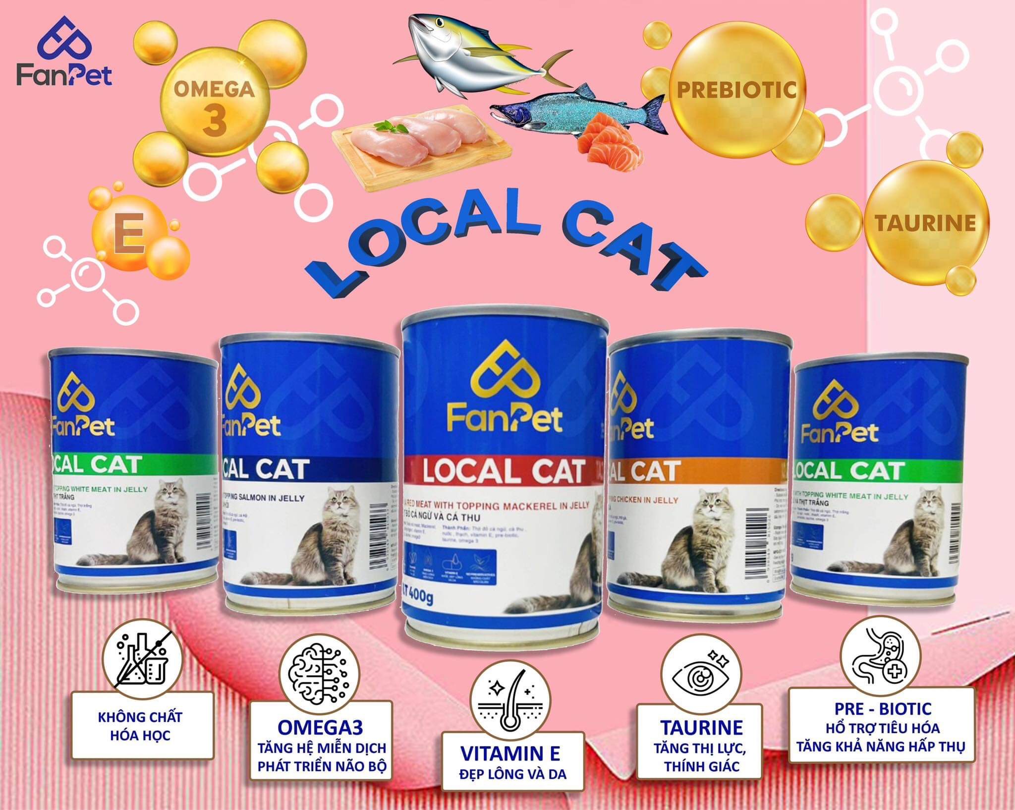 Pate LOCAL CAT 400g Dành Cho Mèo - Pate Mèo