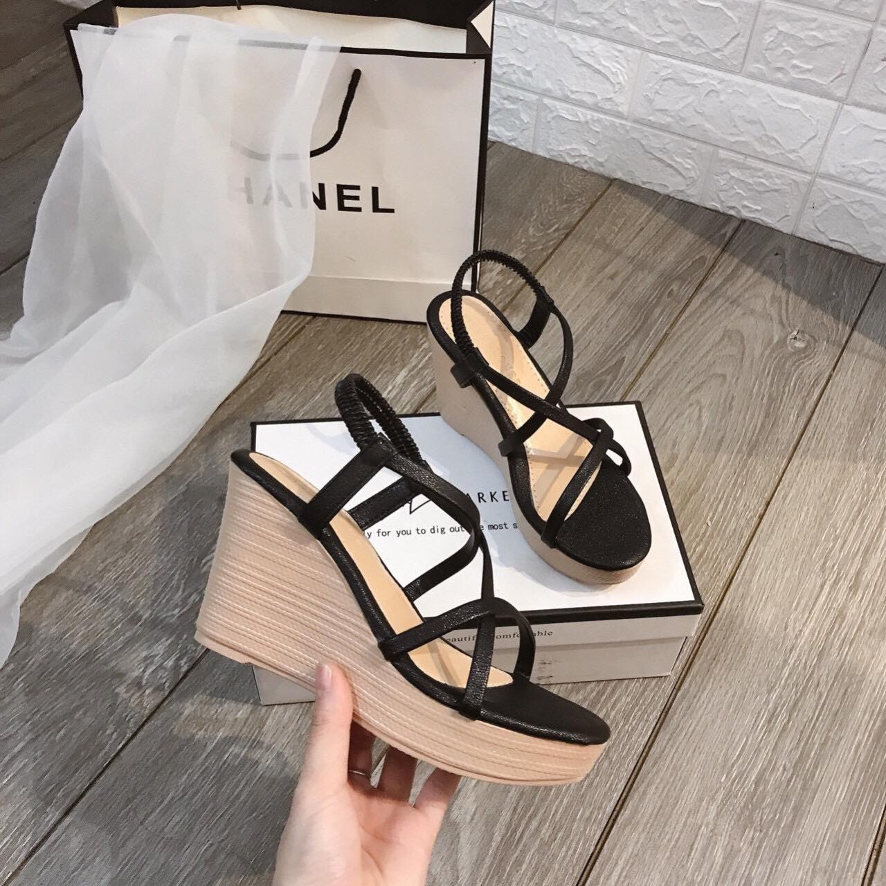 Giày cao gót Sandal Xuồng 9p