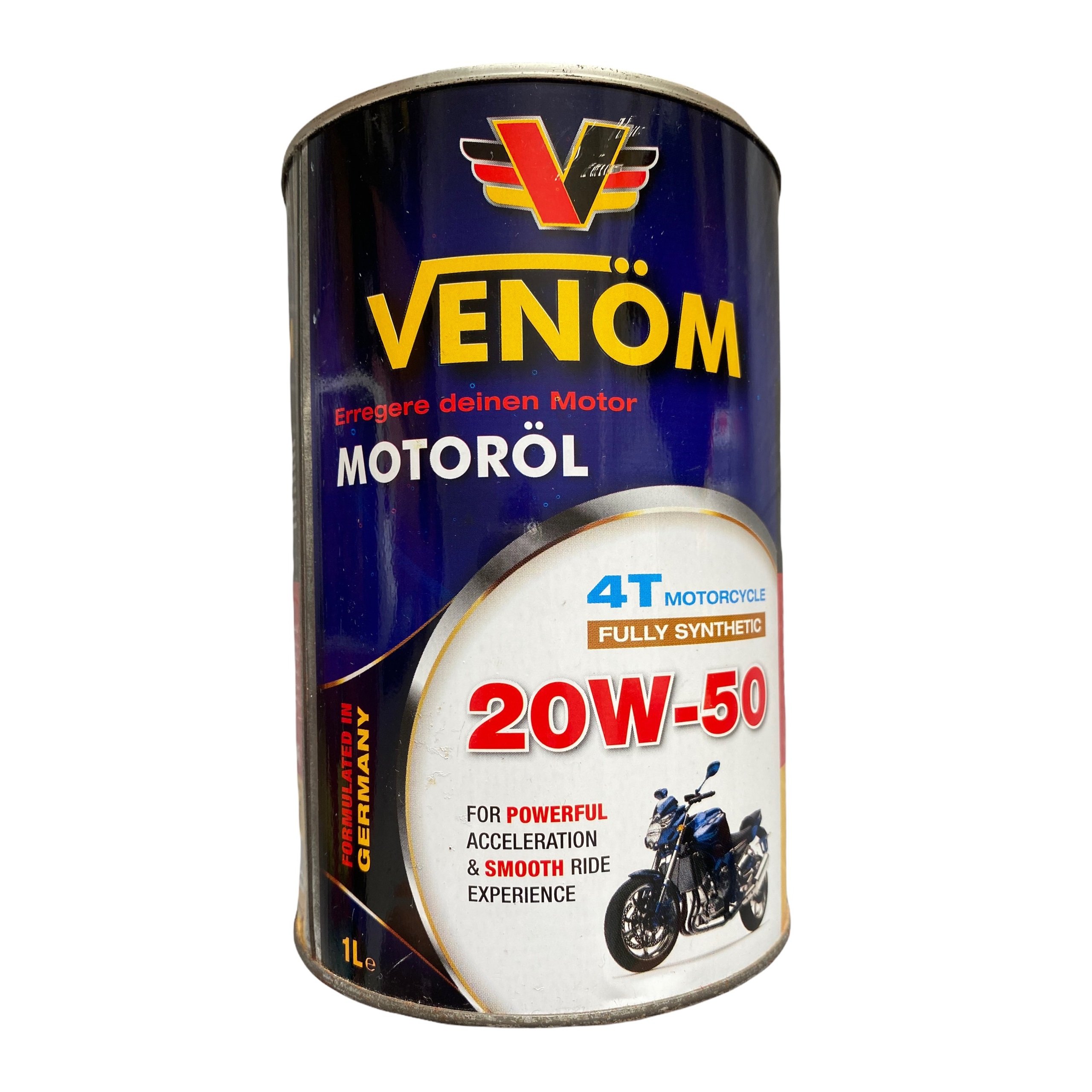 Nhớt Lon Tổng Hợp VENOM 10W40 800ml Nhập Khẩu - VENOM FULLY SYNTHETIC OIL SN MA2 - Made in UAE