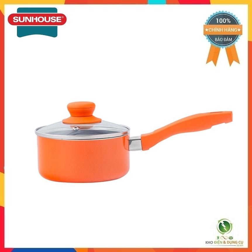 QUÁNH CHỐNG DÍNH 14CM SUNHOUSE SMP15114  NẤU BỘT HAY CHIÊN XÀO ÍT