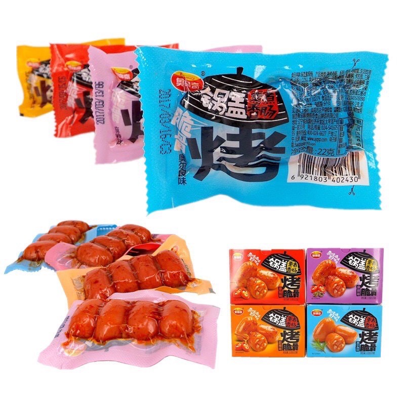Combo 10 Xúc Xích Sụn Gà Cay Ăn Liền (gói 4 viên 20gr)