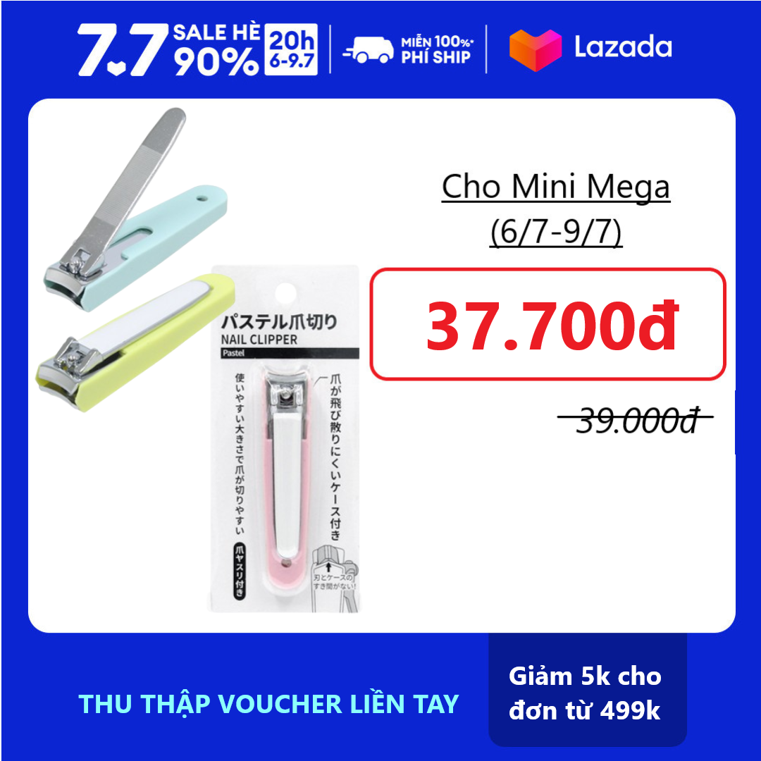 Bấm móng tay màu Echo Pastel 8.7cm Nội địa Nhật Bản