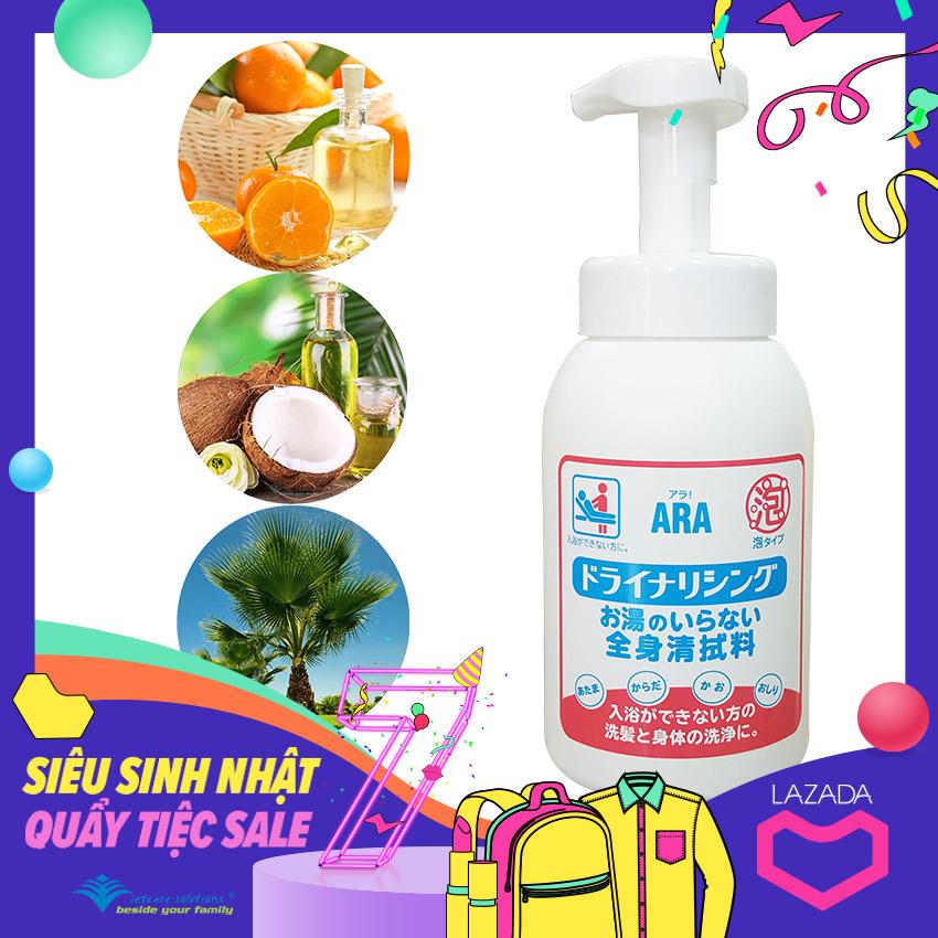 [HCM]Dầu tắm gội khô ARA dạng foam 550ml