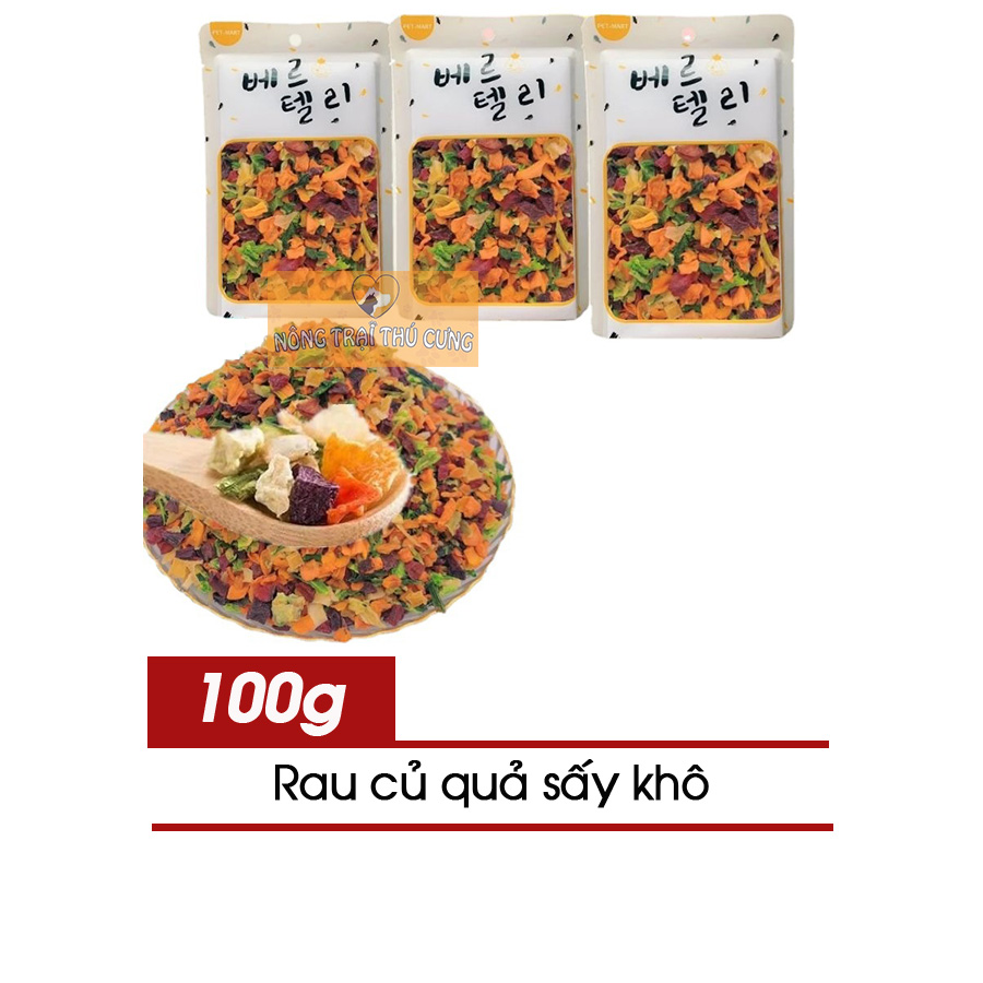 Rau Củ Quả Sấy Khô Cho Chó Mèo 100g (Nội Địa Trung) - [Nông Trại Thú Cưng]