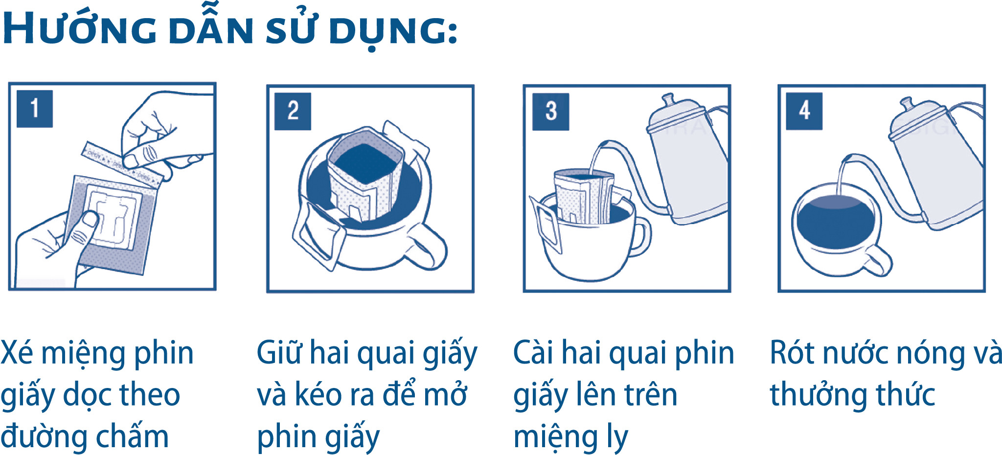 Cà Phê Phin Giấy Blend PuurCoffee  (Hộp 10 Gói + 10 Gói Đường + 10 Que khuấy gỗ)