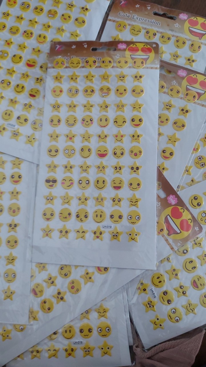 Sticker dán hình mặt cười,cute cho bé vui chơi