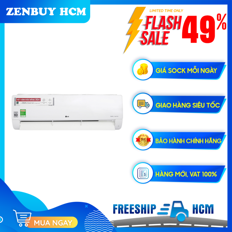 Bảng giá Máy lạnh LG Inverter 2 HP V18ENF1 - Công suất Làm lạnh 18.000 BTU, Làm lạnh nhanh Powerful, Tự động làm sạch