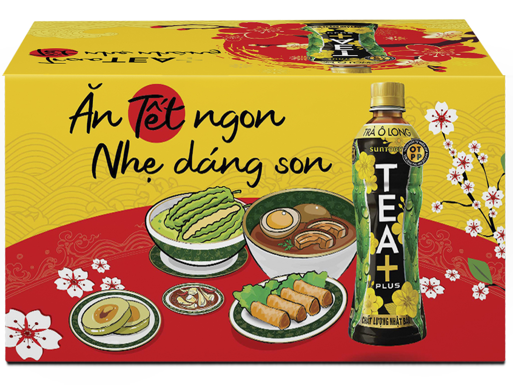 Thùng 24 Chai Nước Olong Tea Plus 350ml