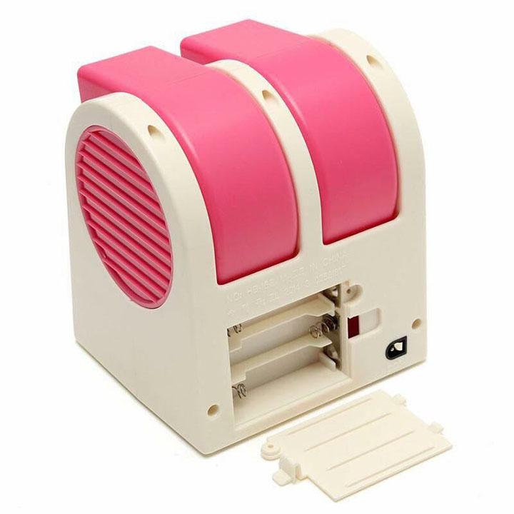 Quạt đá hơi nước mini 2 cửa