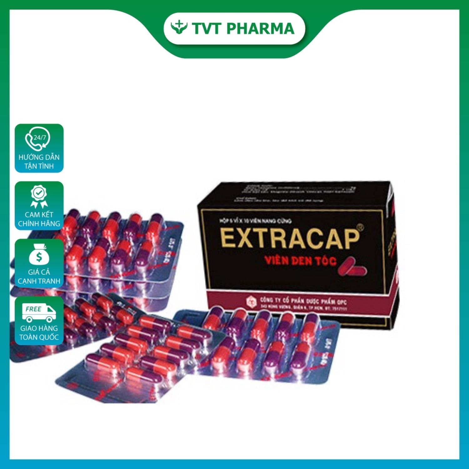 Viên Hà Thủ Ô EXTRACAP (Hộp 50 viên)
