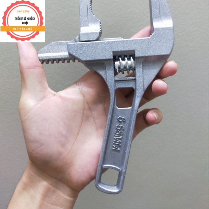 Cờ lê vặn ống nước - Mỏ lết đa năng mở ốc từ 6-68mm (loại mới có răng rất tiện lợi )