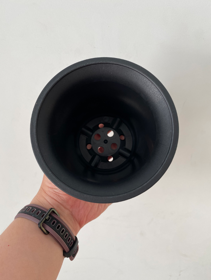 Chậu tròn loe TL03 đen KT 10.5x12 (set 10 cái)