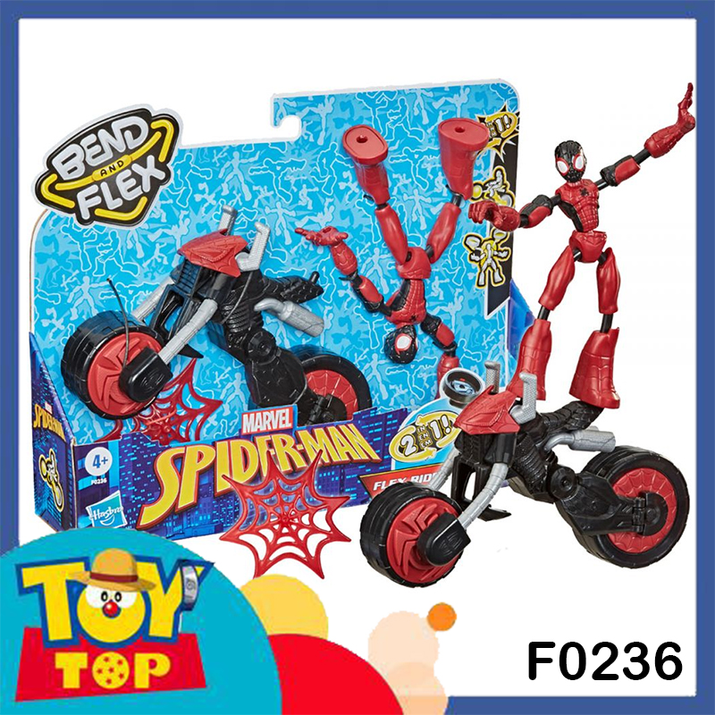 Đồ chơi mô hình xe mô tô biến hình phản lực người nhện spider man người sắt iron man chính hãng Hasbro
