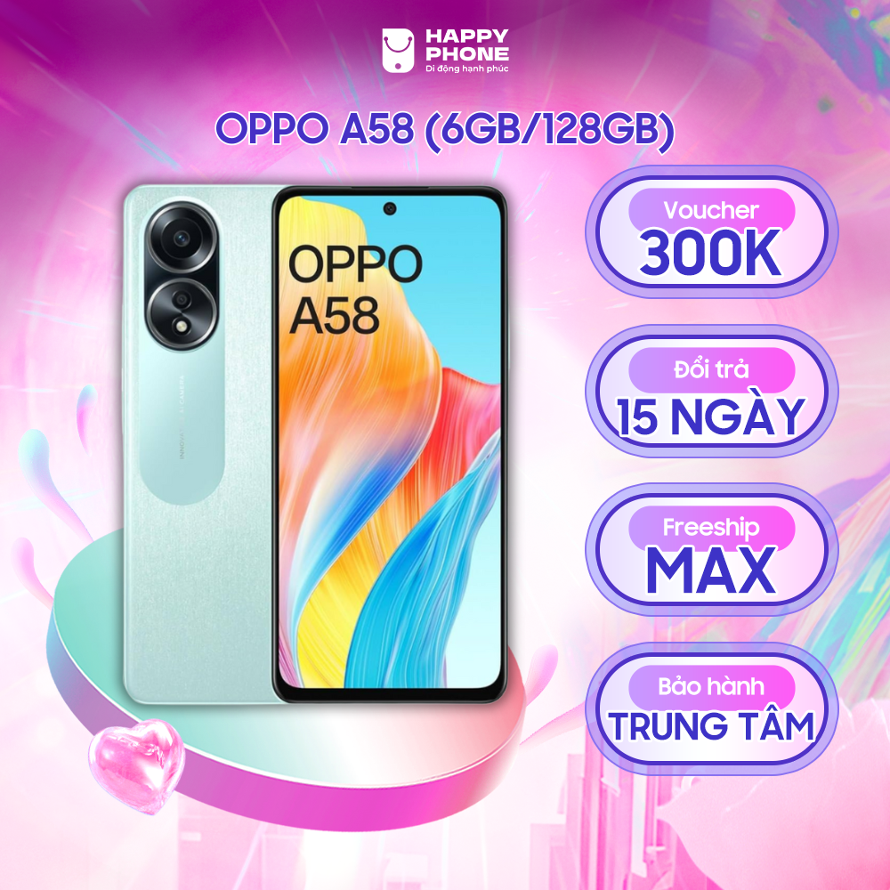 Điện thoại OPPO A58 (6GB/128GB) - Hàng Chính Hãng