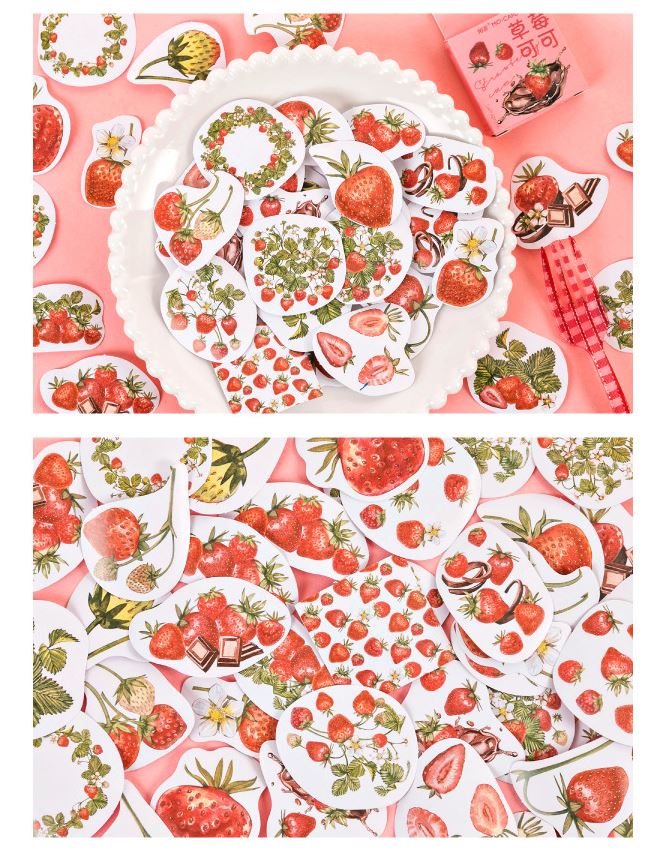 Bộ 45 Sticker Dâu Tây Đáng Yêu E113