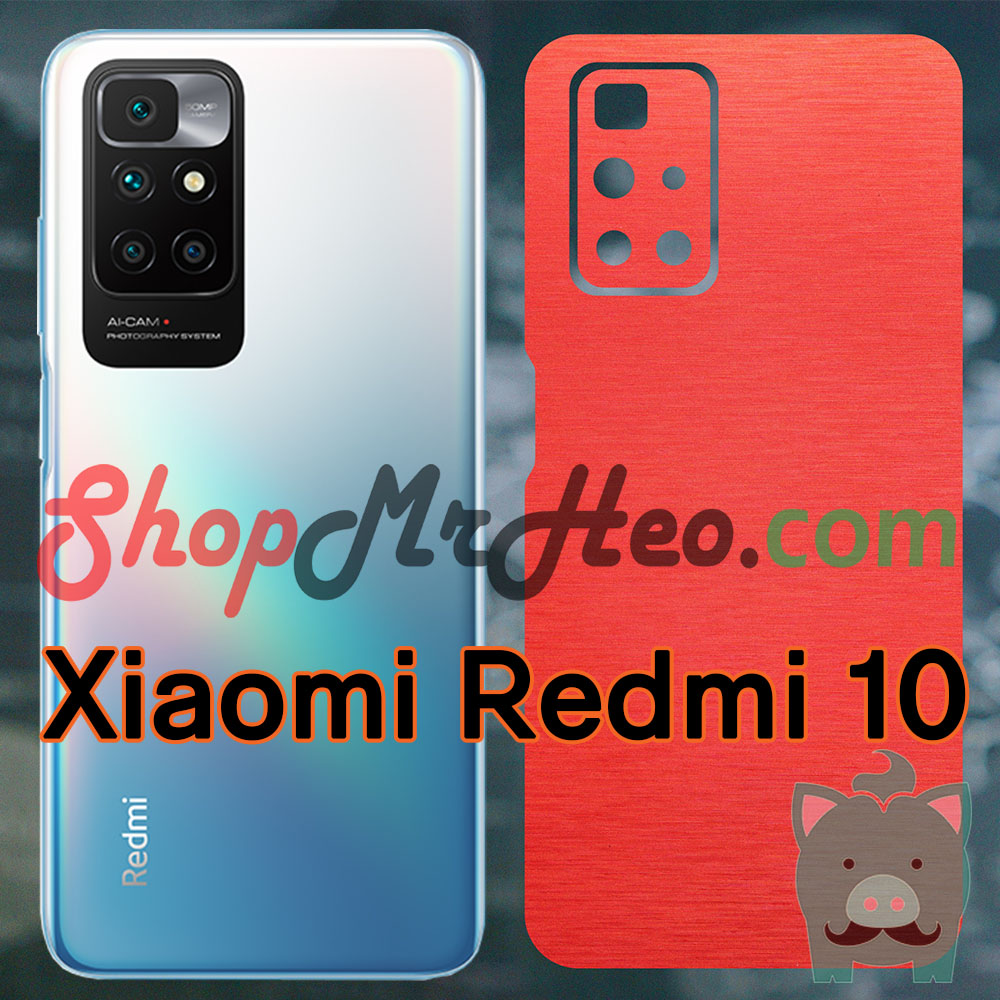 Dán Skin Màu Mặt Sau Lưng Nhôm Xước Xiaomi Redmi 10