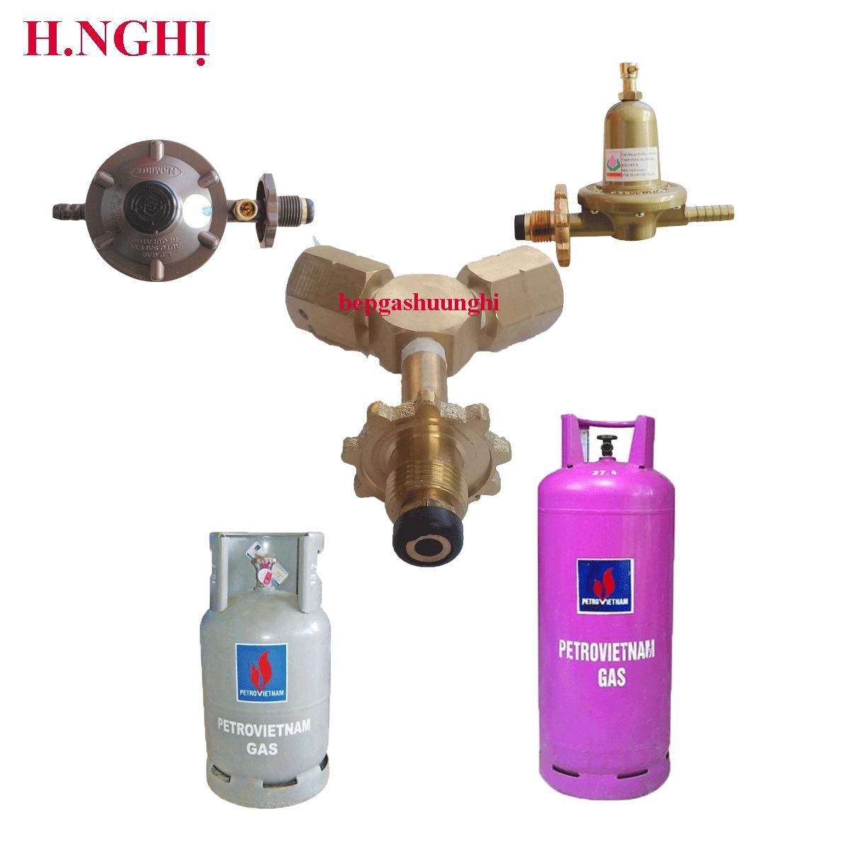 [HCM]Van chử Y gắn 2 van điều áp