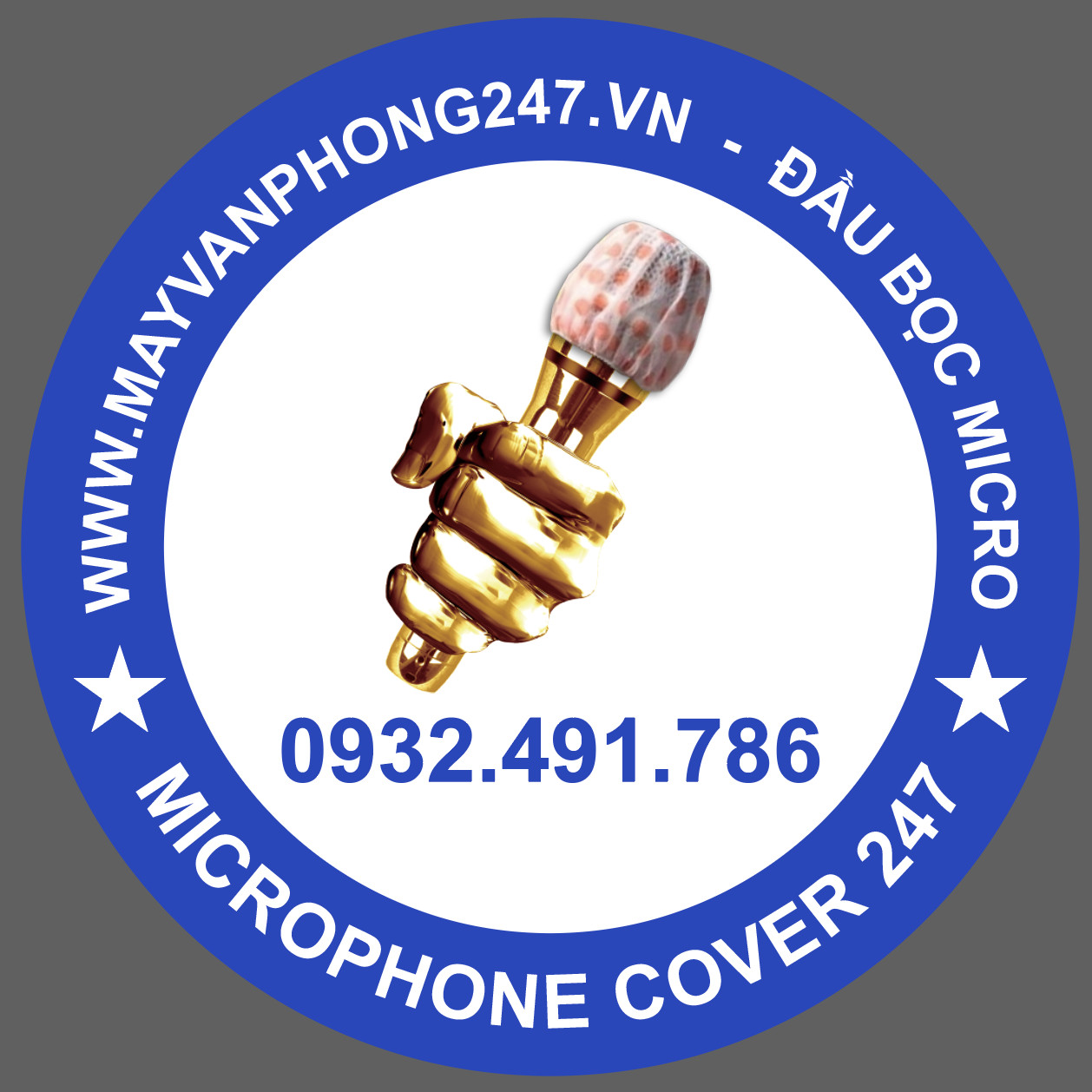 [HCM]Vải bọc đầu micro sử dụng trong ca hát(Loại may tự động)