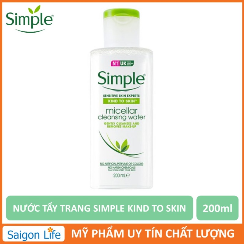 Nước tẩy trang Simple Kind to Skin Micellar Cleansing Water 200ml