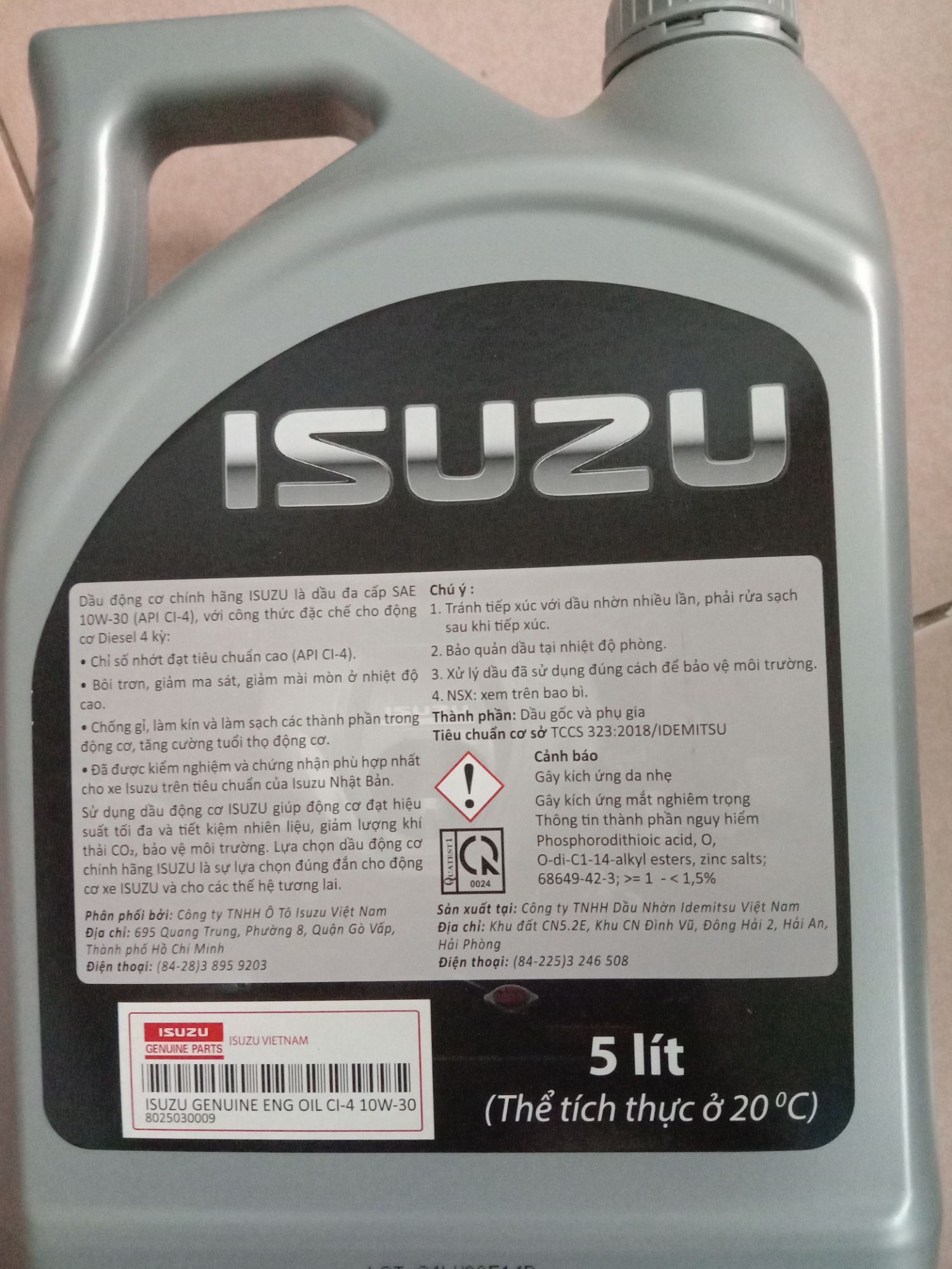 nhớt động cơ Isuzu 10w30