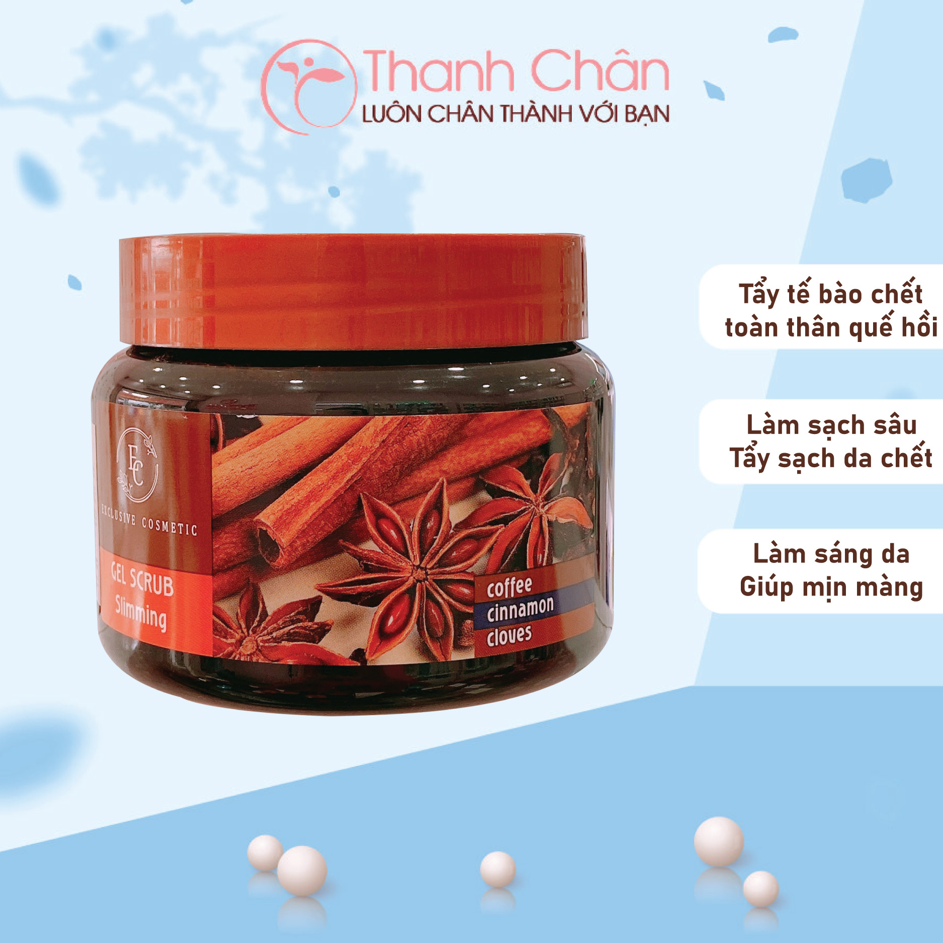 Tẩy Tế Bào Chết Gel Scrub Quế Hồi Coffee Cinnamon Cloves
