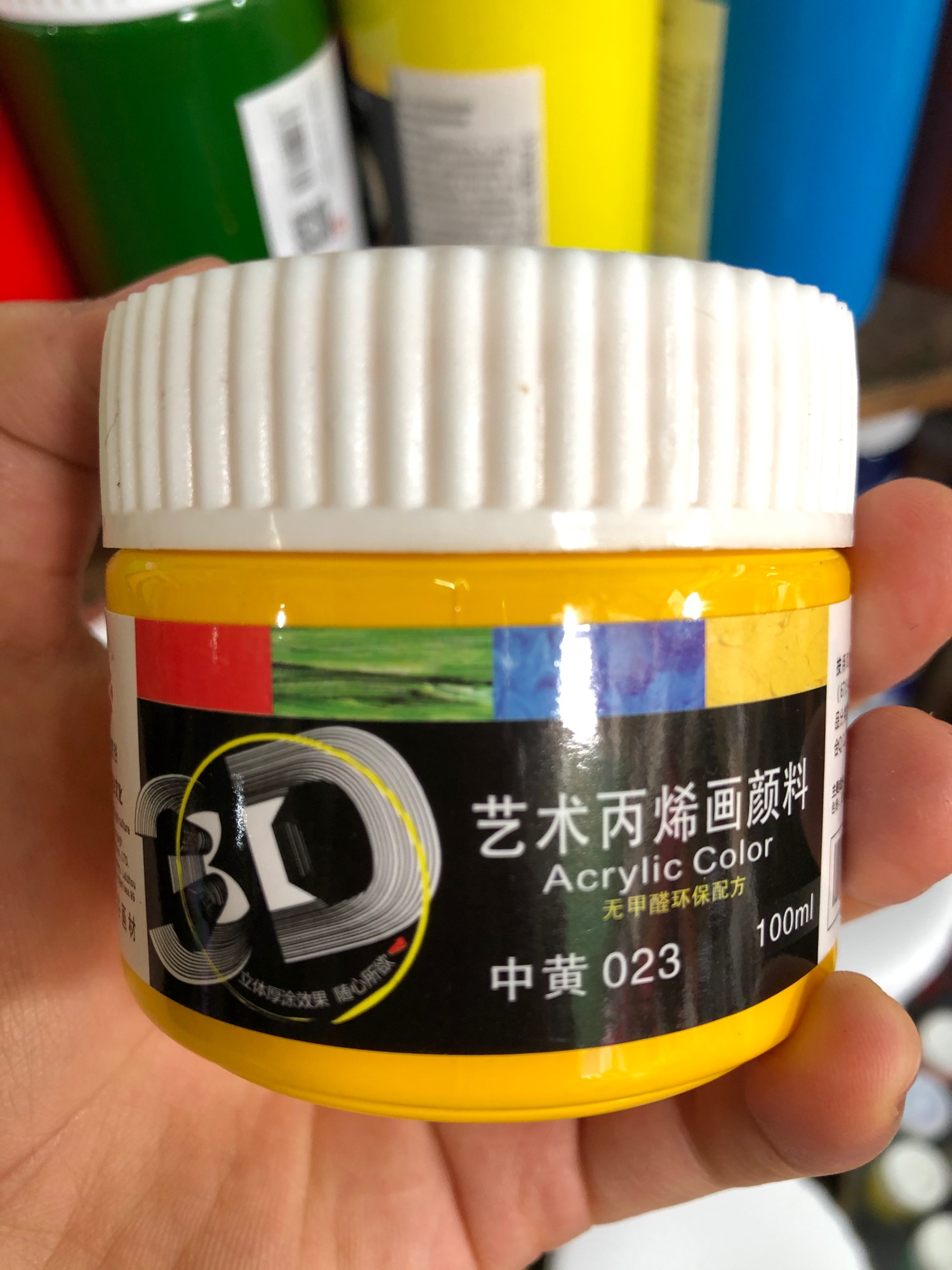 Combo bộ 12 màu cơ bản acrylic 3D 100ml