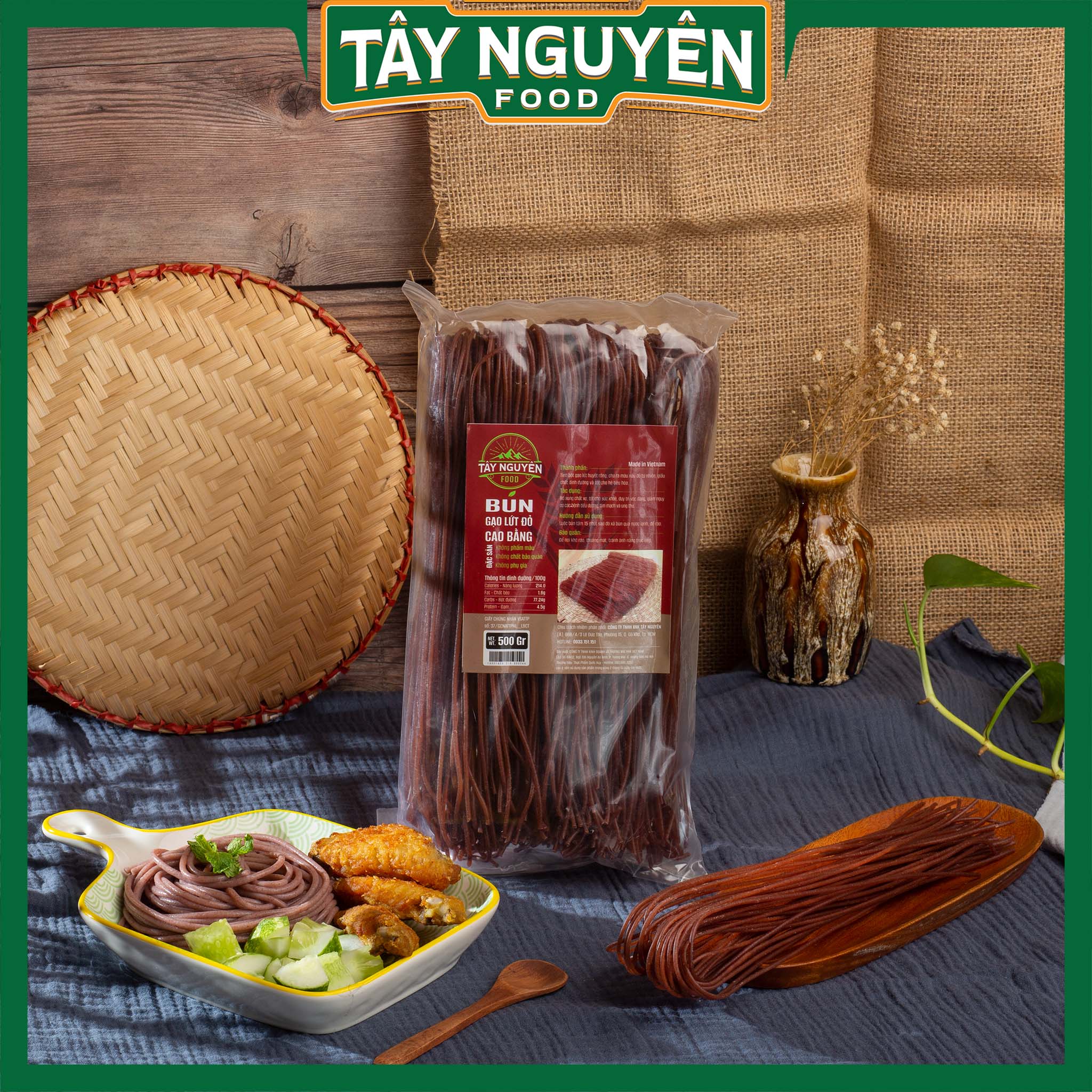 Bún gạo lứt đỏ eat clean