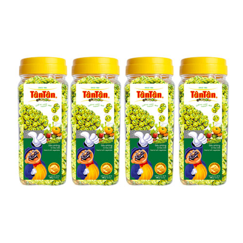 Combo 4 hũ Đậu phộng Rau cải Tân Tân 190g