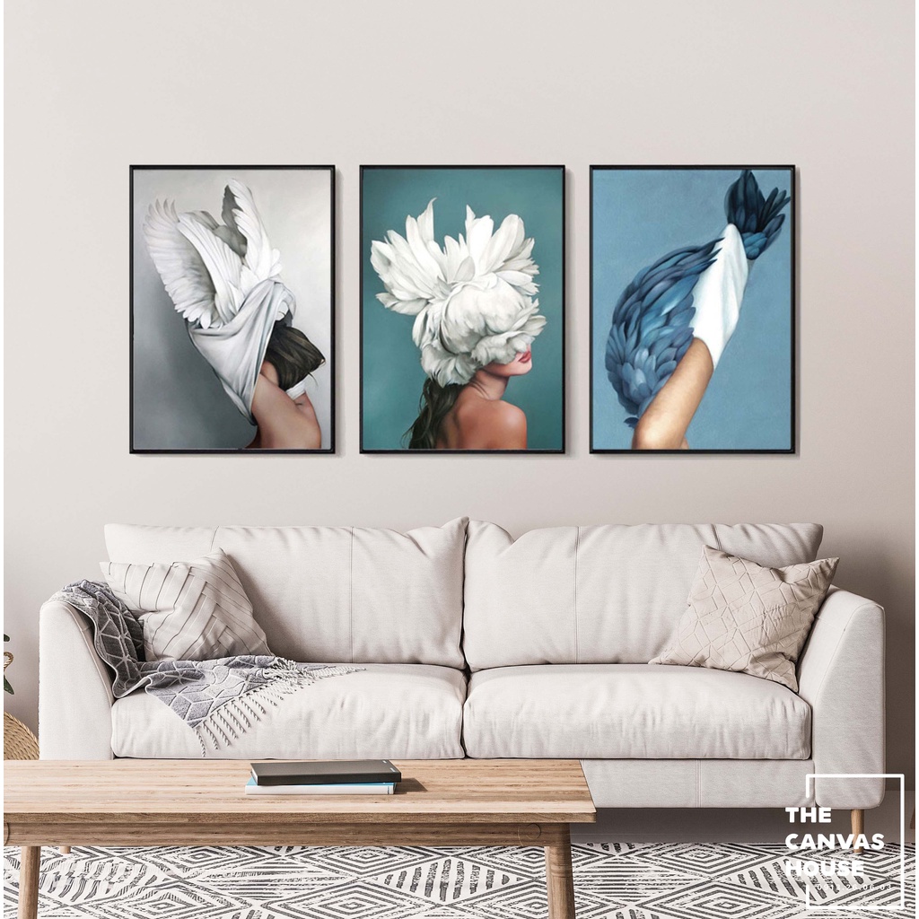 Tranh canvas 3 cô gái tuyệt đẹp - the canvas house - s3v12