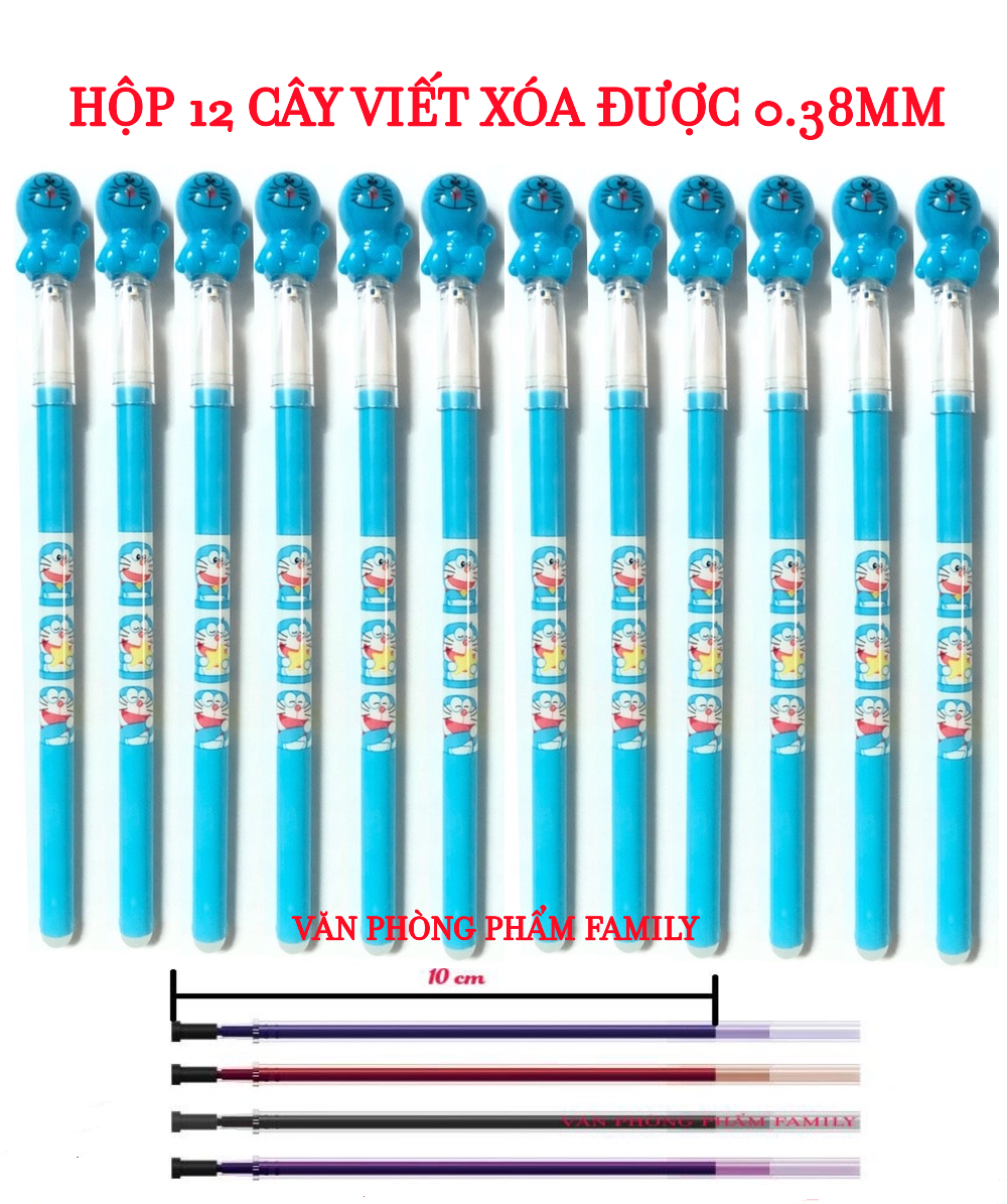 Hộp 12 cây viết xóa được ngòi nhỏ 0.38mm an toàn khi sử dụng.Có thể tẩy xóa rất nhanh chóng và thuận tiện