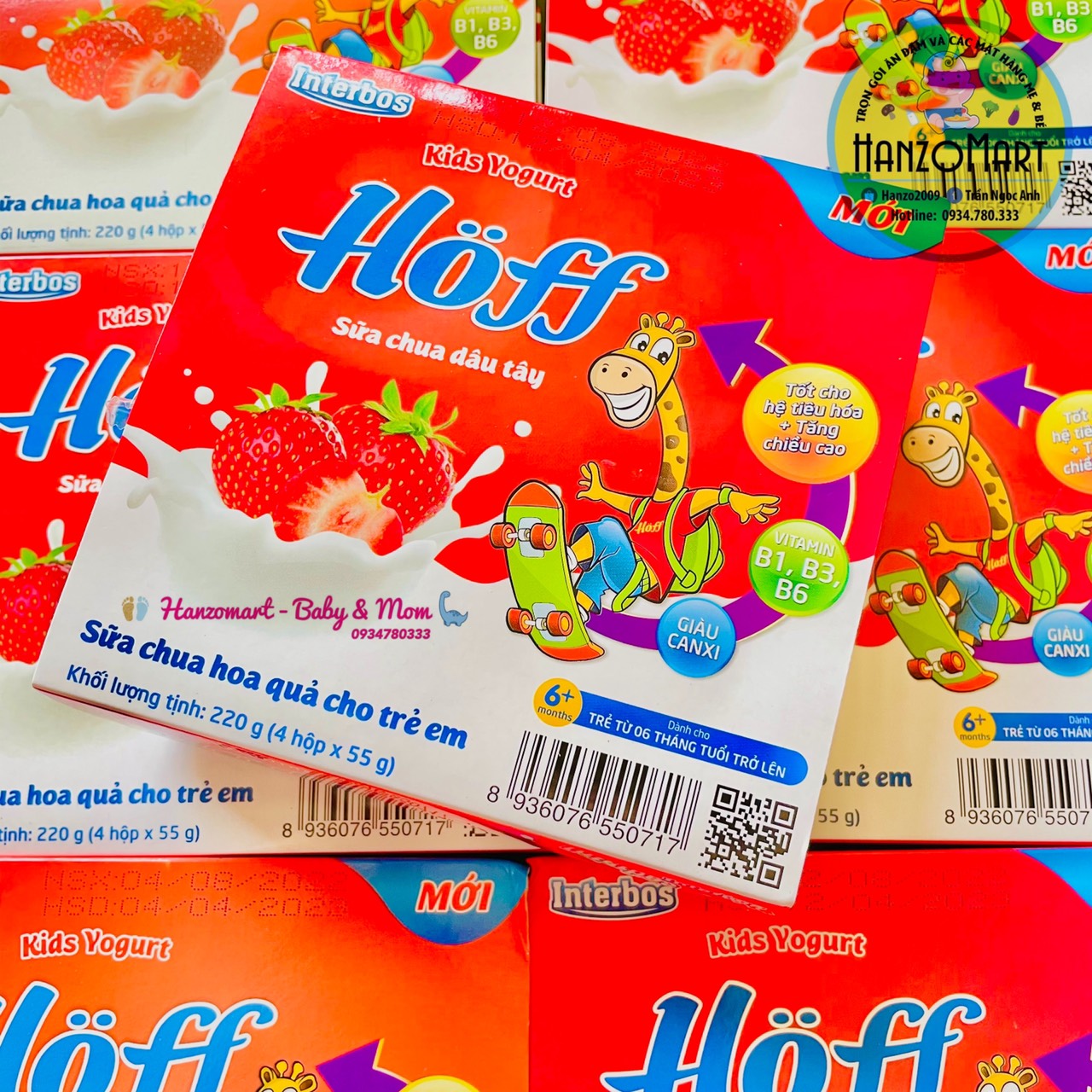 Sữa chua trái cây cao cấp hoff 6m+